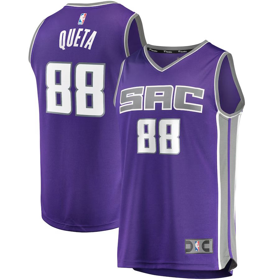 Men Sacramento Kings #88 Neemias Queta Fanatics Branded Purple Fast Break Replica NBA Jersey